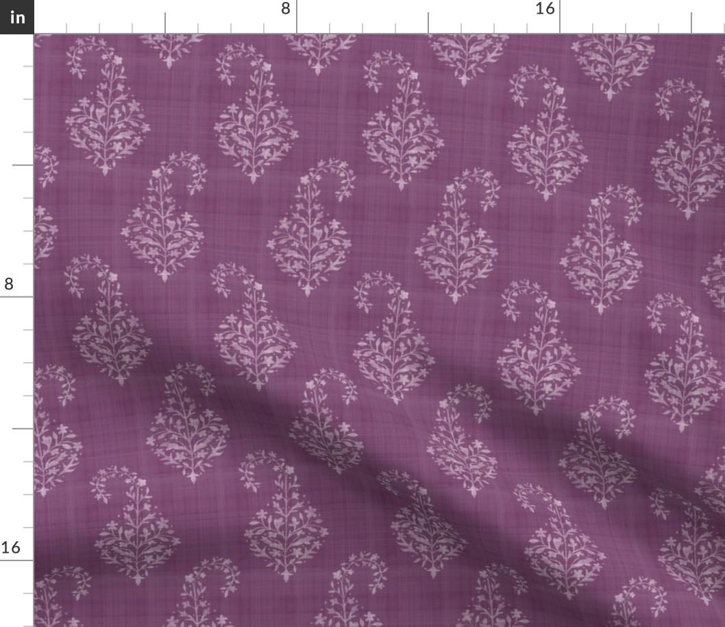 WOVEN Painted Paisley Plum