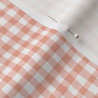 organic gingham peach