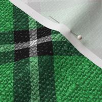 Textured Green and Black Plaid version 1 - large scale