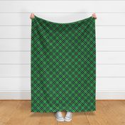 Textured Green and Black Plaid version 1 - large scale