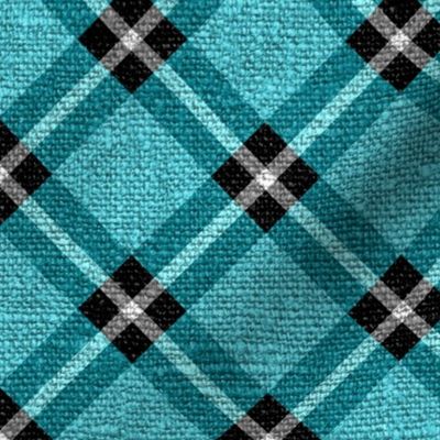 Textured Blue and Black Plaid version 1 - large scale