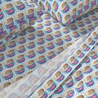 Ice Cream Cups Blue Stripe