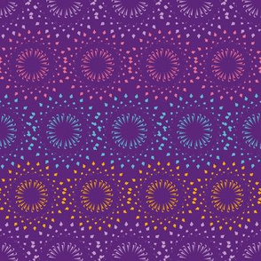 stripes of fireworks on purple by rysunki_malunki