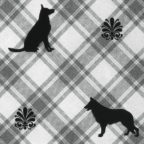 Shepherd black and white plaid