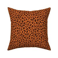 ★ SKULLS x LEOPARD ★ Halloween Pumpkin Orange - Small Scale / Collection : Leopard Spots variations – Punk Rock Animal Prints 3