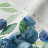 Blueberries and leaves bouquets