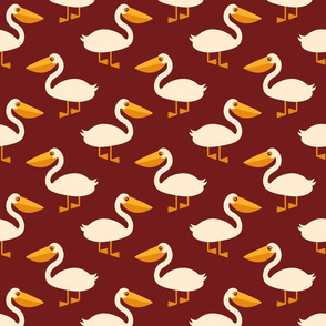 Pelicans repeat maroon mustard cream