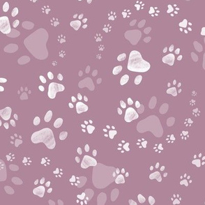 Paw prints dusk - small scale