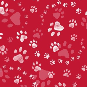 Paw prints cherry - small scale