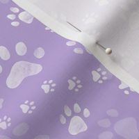 Paw prints lilac - small scale