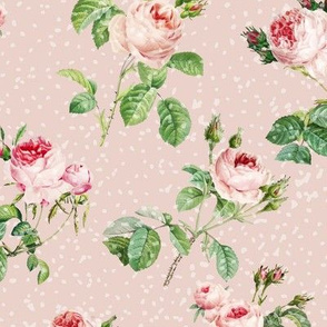 Vintage Roses Pink Pattern