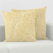 Zen Floral Lines Warm Yellow