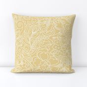 Zen Floral Lines Warm Yellow