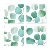 Watercolor Eucalyptus Leaves Pattern