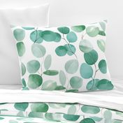 Watercolor Eucalyptus Leaves Pattern