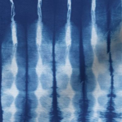 Blue shibori scratched