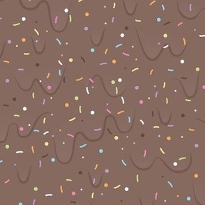 Melting Ice Cream with Sprinkles - Brown