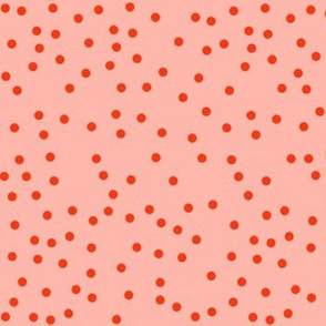 red & peach dots 