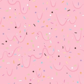 Melting Ice Cream with Sprinkles - Pink