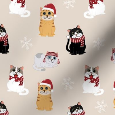 Christmas Snow Cats