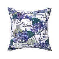 Lavender Field Cats- Cat Nap Garden- Tranquil Pets Floral- Pet Aromatherapy