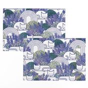 Lavender Field Cats- Cat Nap Garden- Tranquil Pets Floral- Pet Aromatherapy