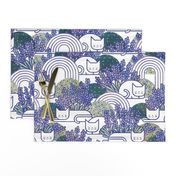 Lavender Field Cats- Cat Nap Garden- Tranquil Pets Floral- Pet Aromatherapy