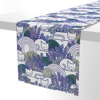 Lavender Field Cats- Cat Nap Garden- Tranquil Pets Floral- Pet Aromatherapy