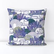 Lavender Field Cats- Cat Nap Garden- Tranquil Pets Floral- Pet Aromatherapy