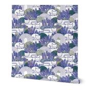 Lavender Field Cats- Cat Nap Garden- Tranquil Pets Floral- Pet Aromatherapy