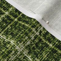 Tweed green white plaid 