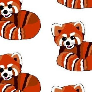 Red pandas on white (large) 