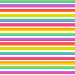 Bright Rainbow Gradient Stripes (Small Size)