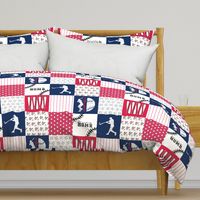 Baseball//Twins - Wholecloth Cheater Quilt