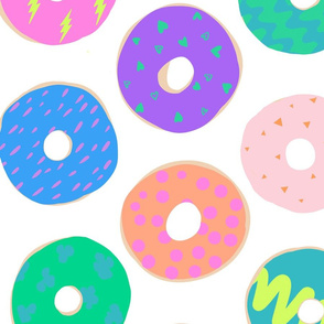 Simple Colorful donuts - large scale 