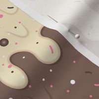 Melting Ice Cream Cone With Sprinkles - Neapolitan