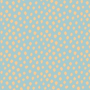 Spots Malibu blue and tequila sunrise orange pattern