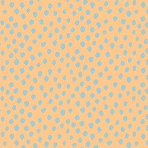 Spots tequila sunrise orange and Malibu blue pattern