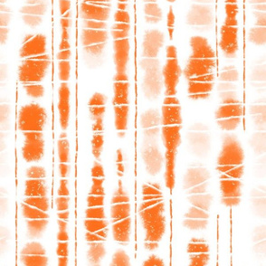 Shibori Orange Coral Stripes Large Scale by Angel Gerardo