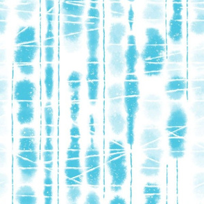 Shibori Aqua Sky Blue Stripes Large Scale by Angel Gerardo