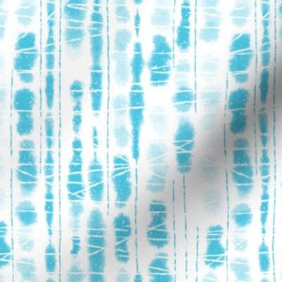 Shibori Aqua Sky Blue Stripes by Angel Gerardo