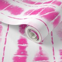 Shibori Neon Pink Stripes Large Scale by Angel Gerardo