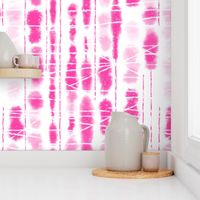 Shibori Neon Pink Stripes Large Scale by Angel Gerardo