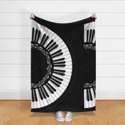 Keyboard on Black Background Dress Half-Round 4.5 waist 30 length