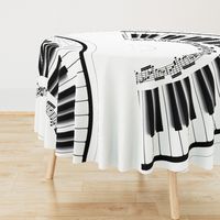 Keyboard on White Background Dress Half-Round 4.5 waist 30 length