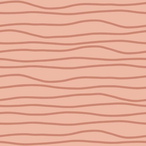 Wavy horizontal stripes (burnt sienna)