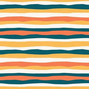  Uneven horizontal stripes (orange-yellow)