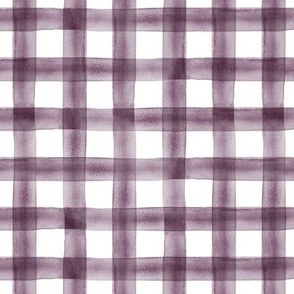 (3/4" scale) plum watercolor plaid - fall - thanksgiving (white background) - C20BS