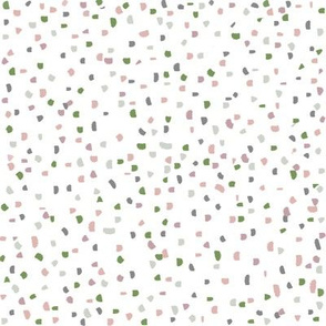 dots pink green gray small