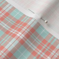 (small scale) plaid (custom coral and blue) || fall plaid C20BS